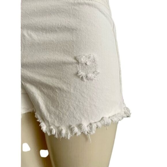 Distressed White Shorts size M Denim - Picture 3 of 6